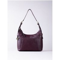 Newby Leather Hobo Shoulder Bag in Burgundy