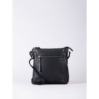 Harstone Large Leather Cross Body Bag in Black