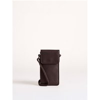 Bowness Leather Cross Body Phone Pouch in Brown