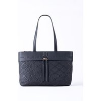 Wasdale Leather Tote Bag in Dark Navy