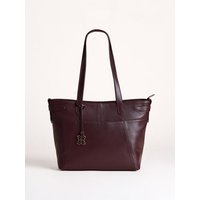 Newby Leather Tote Bag in Burgundy