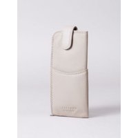 Leather Tab Glasses Case in Grey