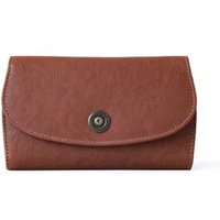 Harstone Leather Flapover Purse in Tan