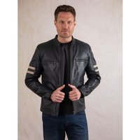 Lakeland Fashion Enjoy 9% Discount on the Navy Charlie II Leather Racer Jacket