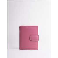 Small Leather Tab Purse in Mauve