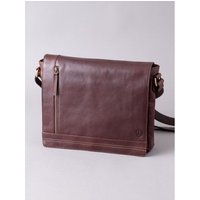Keswick Large Leather Messenger Bag in Brown