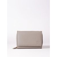 Small Leather Purse in Grey