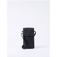 Bowness Leather Cross Body Phone Pouch in Black