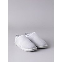 Ladies' Sheepskin Clog Slippers in Light Grey