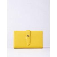 Icon Stud Large Leather Tab Purse in Lichen Yellow