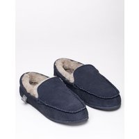 Men’s Sheepskin Slip-On Moccasins in Navy