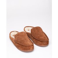 Sheepskin Moccasin Slider Slippers in Tan