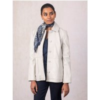Mawbray Collared Leather Jacket in Parchment