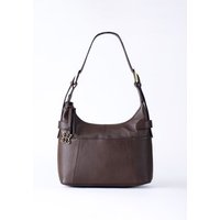 Newby Leather Hobo Shoulder Bag in Chocolate