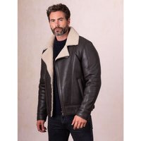 Javelin Sheepskin Aviator Jacket in Brown