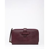 Newby Leather Tab Purse in Burgundy