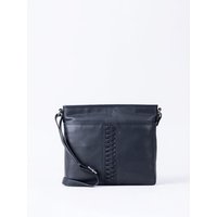 Farlam Leather Cross Body Bag in Navy