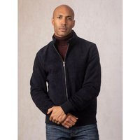 Hayton Suede Jacket in Navy