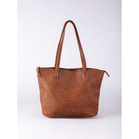 Wreay Leather Shopper Bag in Cognac