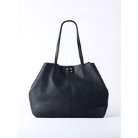 Tarraby Leather Tote Bag in Black