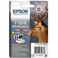Epson T1306 Stag Colour High Yield Ink Cartridge 3x10ml Multipack - C13T13064012 - Epson Stylus Office Series Ink Cartridges - Epson Stylus Office BX625FWD Ink Cartridges