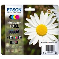 Epson 18XL Daisy Black CMY Colour High Yield Ink Cartridge 11.5ml 3x7ml Multipack - C13T18164012 - Epson XP Expression Home Series Ink Cartridges - Epson Expression Home XP-225 Ink Cartridges