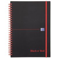 Black N Red A5 Wirebound Polypropylene Cover Notebook Ruled 140 Pages Black/Red (Pack 5) - 100080140