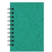 Silvine A6 Wirebound Pressboard Cover Notebook Ruled 200 Pages Green (Pack 12) - Spa6