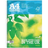 Silvine Premium Fsc A4 Wirebound Card Cover Notebook Ruled 160 Pages Blue (Pack 5) - R202