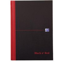Black N Red A5 Casebound Hard Cover Notebook A-Z Ruled 192 Pages Black/Red (Pack 5) - 100080491