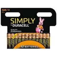 Duracell Simply Alkaline Pack Of 12 Aaa Batteries