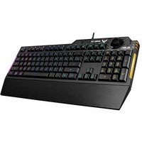 ASUS TUF K1 RGB Wired Gaming Keyboard with Ergonomic Wrist Rest - Black