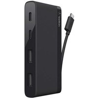 Belkin USB-C 4-Port Mini Hub Docking Station Black (F4U090btBLK)