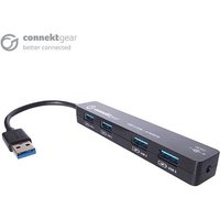 connektgear USB V3 4 Port Cable Hub Bus Powered 25-0058 GR40153