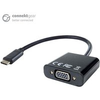 connektgear USB 3.1 Type C to VGA Active Adapter - Male to Female - Thunderbolt and DP Compatible 0.22 m USB Type-C VGA (D-Sub) Male Female Straight