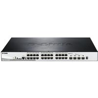 D-Link 28-Port Gigabit Stackable POE Smart Managed Switch including 4 x 10G SFP+ Managed L2/L3 Gigabit Ethernet (10/100/1000) Full duplex Power over Ethernet (PoE) Rack mounting