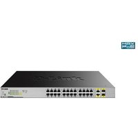D-Link 24-Port Desktop Gigabit Unmanaged PoE Switch with 2 x 100/1000Mbps Combo Ports