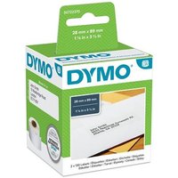 DYMO Authentic LabelWriter Address Labels | 28 mm x 89 mm | Self-Adhesive | Roll of 130 | 2 Pack (260 Easy-Peel Labels) |for LabelWriter Label Makers | Made in Europe