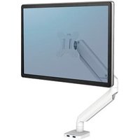 Fellowes Platinum Series Monitor Arm - Monitor Mount for 8KG 40 Inch Screens - Adjustable Monitor Desk Mount - Tilt 45 Pan 180 Swivel 360 Rotation 360 VESA 75 x 75/100 x 100 - White