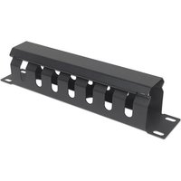 Intellinet 10" Cable Management Panel. 1U. Covered. Black