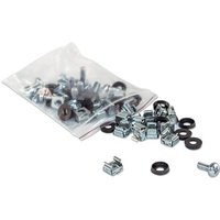 Intellinet Cage Nut Set (100 Pack) M6 Nuts Bolts and Washers Suitable for Network Cabinets/Server Racks Plastic Storage Jar Lifetime Warranty