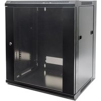 Intellinet 19" Network Cabinet - Wall Mount (Standard) 9U 450mm Deep Black Flatpack Max 60kg Suitable also for use on desk or floor Usable Depth 270mm to 350mm Metal & Glass Door Back Panel Removeable SidesParts for wall installation not i
