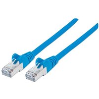 Intellinet Network Patch Cable Cat6 30m Blue Copper S/FTP LSOH / LSZH PVC RJ45 Gold Plated Contacts Snagless Booted Lifetime Warranty