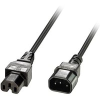 Lindy 2m IEC C14 to IEC C15 'Hot Condition' Power Cable Black. Cable length: 2 m Connector 1: C14 coupler Connector 2: C15 coupler Cable type: H05VV-F3G. Input voltage: 250 V Input current: 10 A