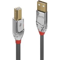Lindy 36644 5m USB 2.0 Type A to B Cable, Cromo Line