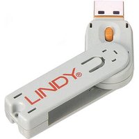 Lindy USB Type A Port Blocker Key, Orange