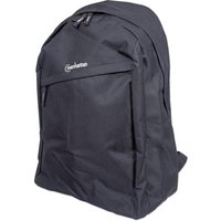 Manhattan Knappack Backpack 15.6", Black, LOW COST, Lightweight, Internal Laptop Sleeve, Accessories Pocket, Padded Adjustable Shoulder Straps, Water Bottle Holder, Three Year Warranty - notebook carrying backpack