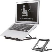 Neomounts NSLS075BLACK Laptop stand 10-16" - foldable - compact - universal Laptop stand Black Steel 25.4 cm (10") 40.6 cm (16") 5 kg