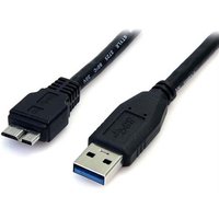 StarTech 0.5m (1.5ft) Black SuperSpeed USB 3.0 Cable A to Micro B - USB 3.0 Micro B Cable - 1x USB 3 A (M), 1x USB 3 Micro B (M) 50cm (USB3AUB50CMB) - USB cable - Micro-USB Type B to USB Type A - 50 cm