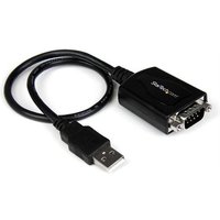 StarTech.com 1 ft USB to RS232 Serial DB9 Adapter Cable with COM Retention - TAA